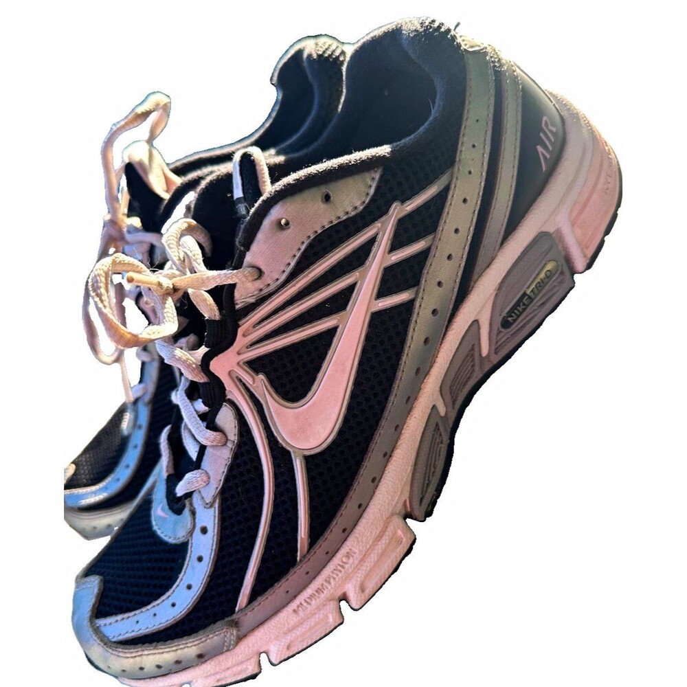 Nike Air Women’s Running Shoes Black Silver Pink Sneakers Size 9.5 354489-061
